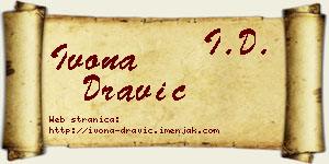 Ivona Dravić vizit kartica